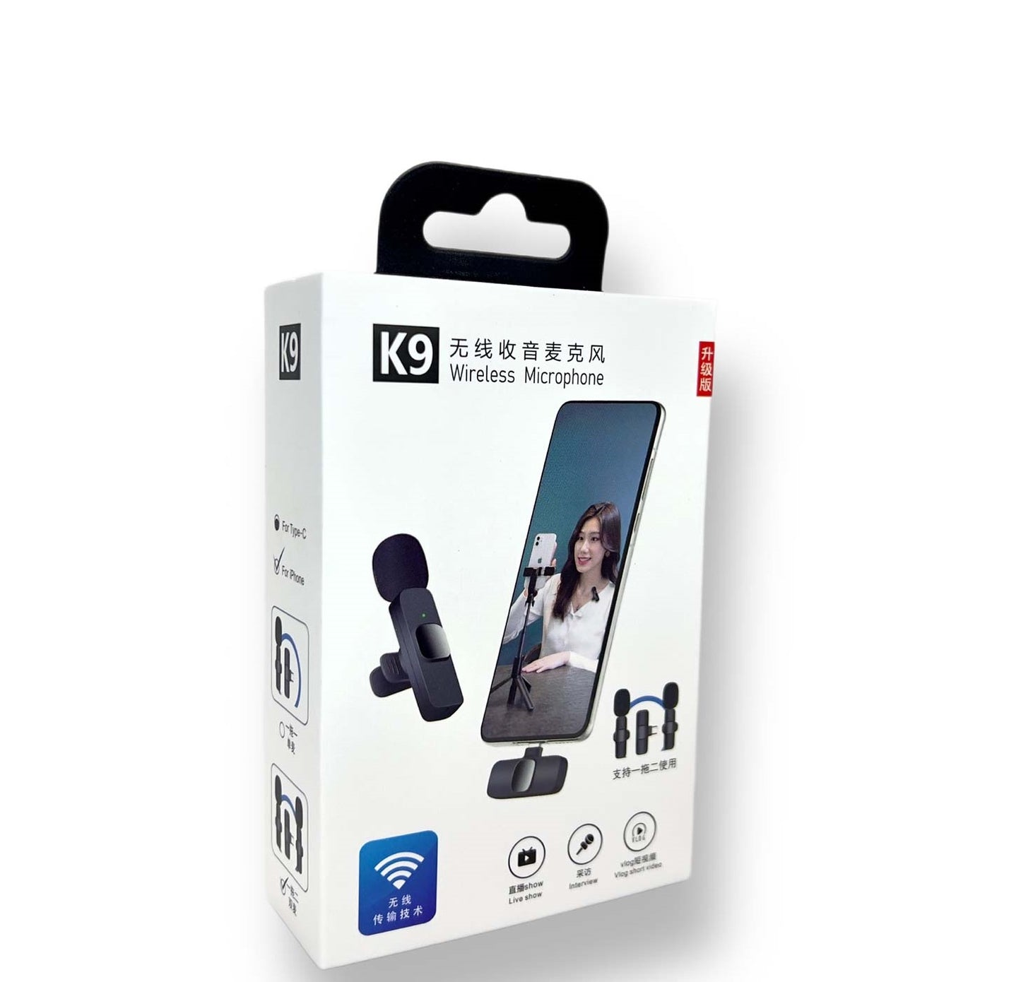 Wireless K9 Dual Microphone | Plug & Play Mic | Type-C | Android | iPhone